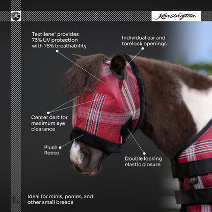 Mini Fly Mask with Fleece Trim - 73% UV Blocking - Riders Choice Supply Co