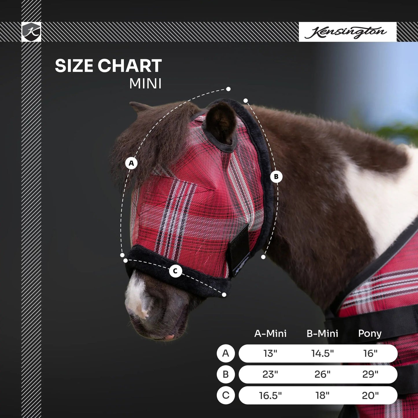 Mini Fly Mask with Fleece Trim - 73% UV Blocking - Riders Choice Supply Co
