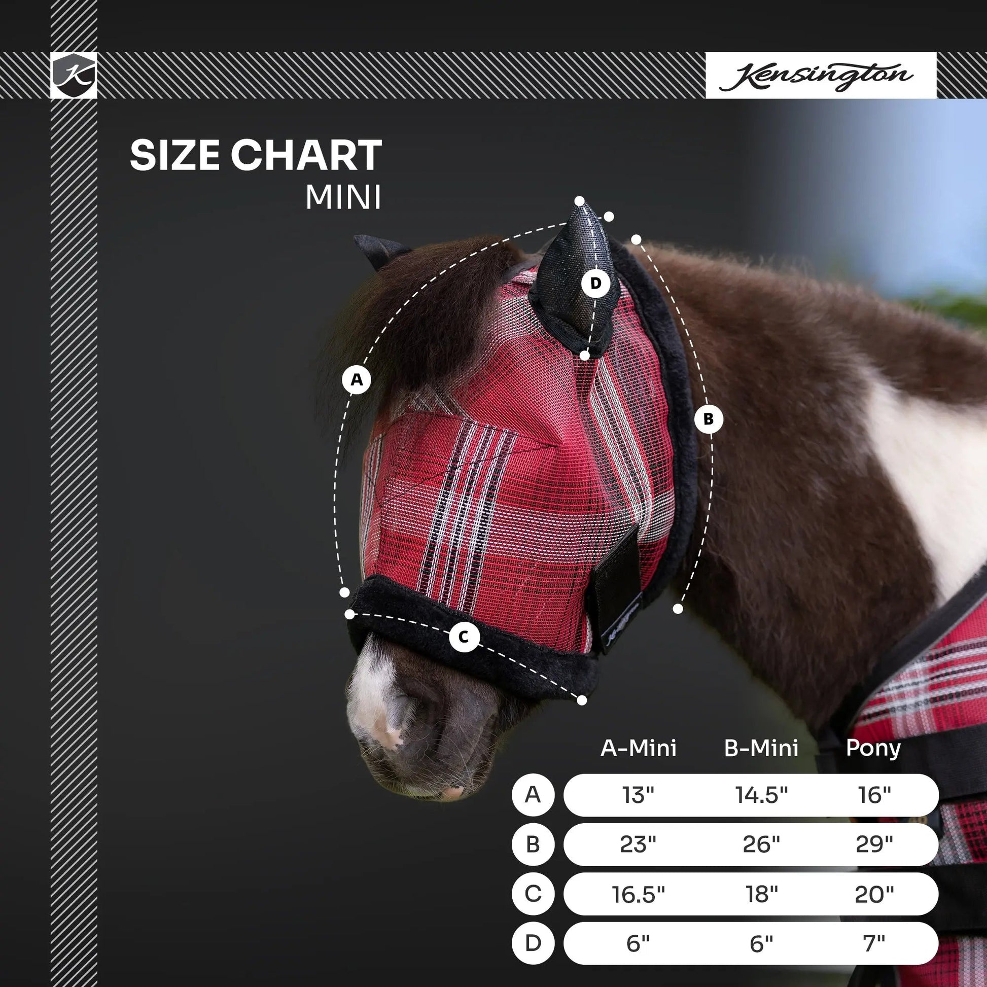 Mini Fly Mask with Fleece Trim & Ears - 73% UV Blocking - Riders Choice Supply Co