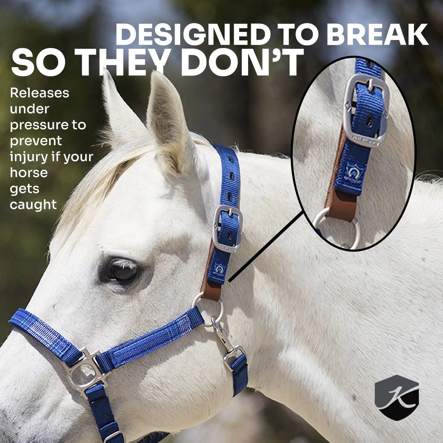 Reflective Breakaway Nylon Halter with Textliene - Riders Choice Supply Co