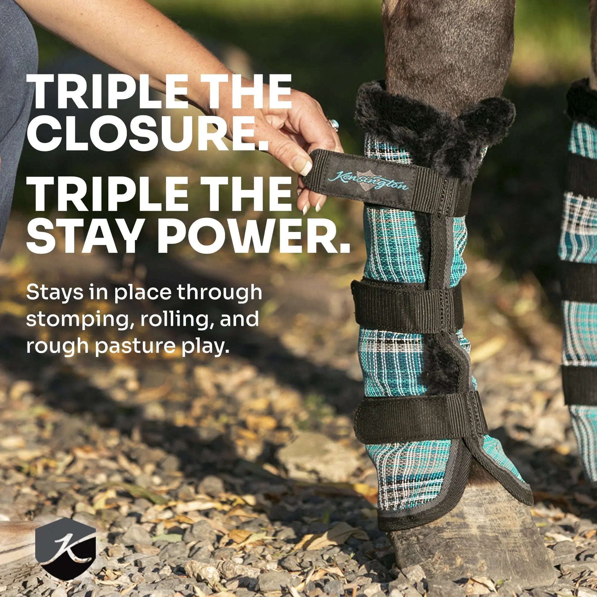 Draft Fly Boots with Fleece Trim - Set of 2 - 73% UV + Fly Protection - Riders Choice Supply Co