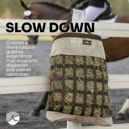 Slow Feed Hay Bag with Easy Load Rim - 2 Flake Capacity - Riders Choice Supply Co