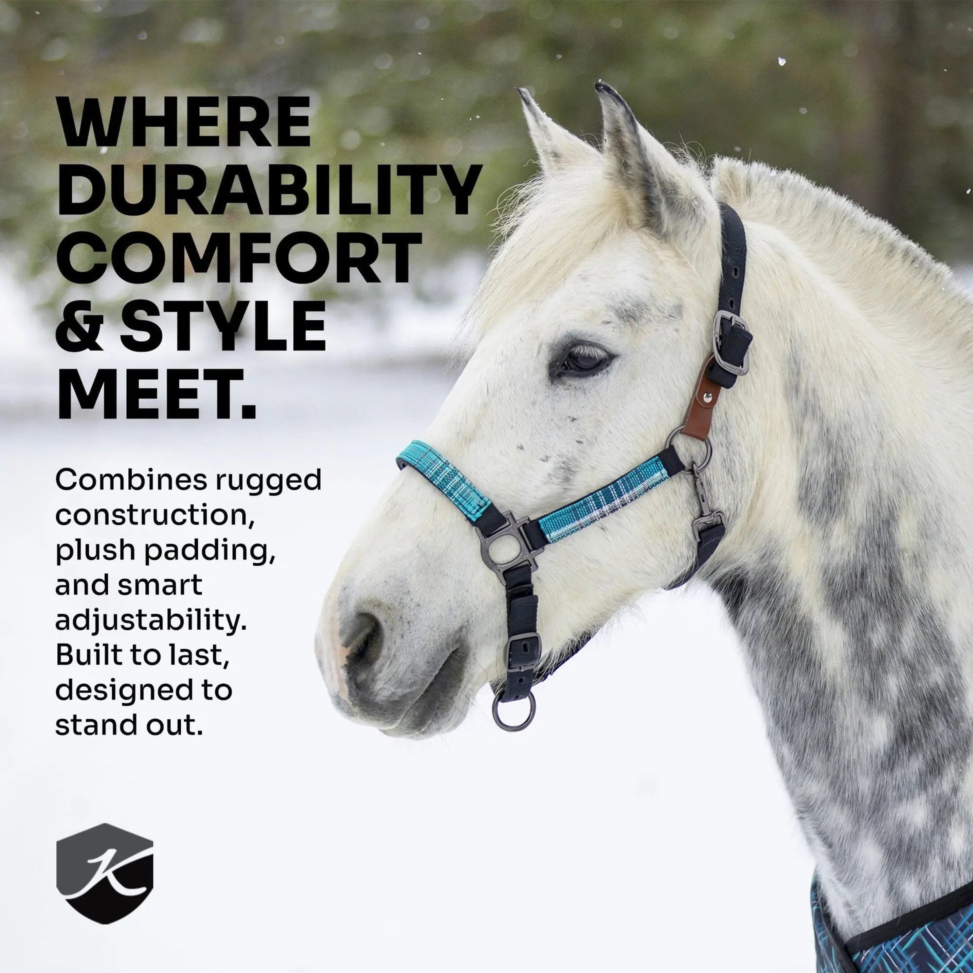 Reflective Breakaway Nylon Halter with Textliene - Riders Choice Supply Co