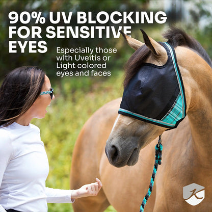 UViator CatchMask Fly Mask with 90% UV Protection - Roomy Fit - Riders Choice Supply Co