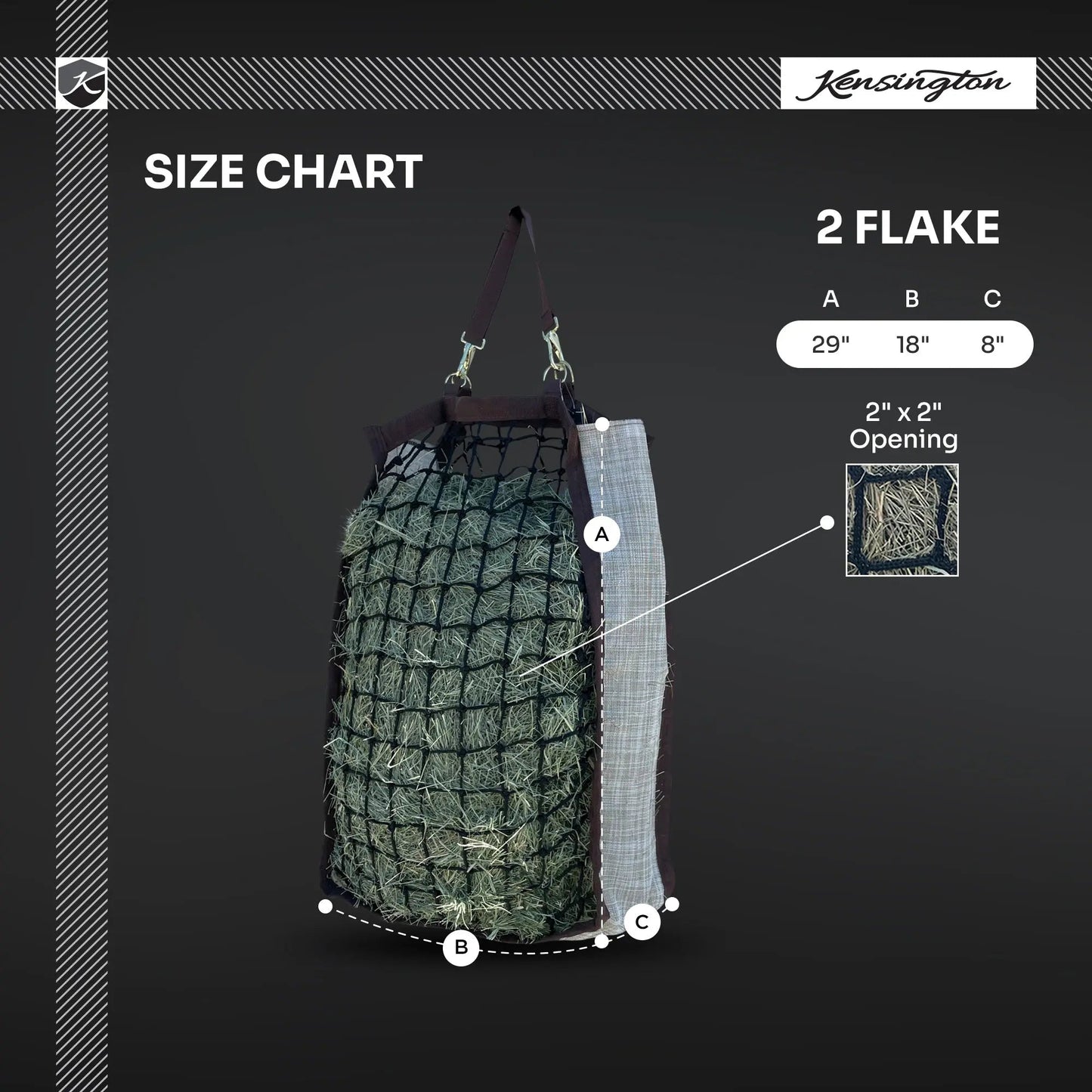 Slow Feed Hay Bag - 2 Flake Capacity - Riders Choice Supply Co