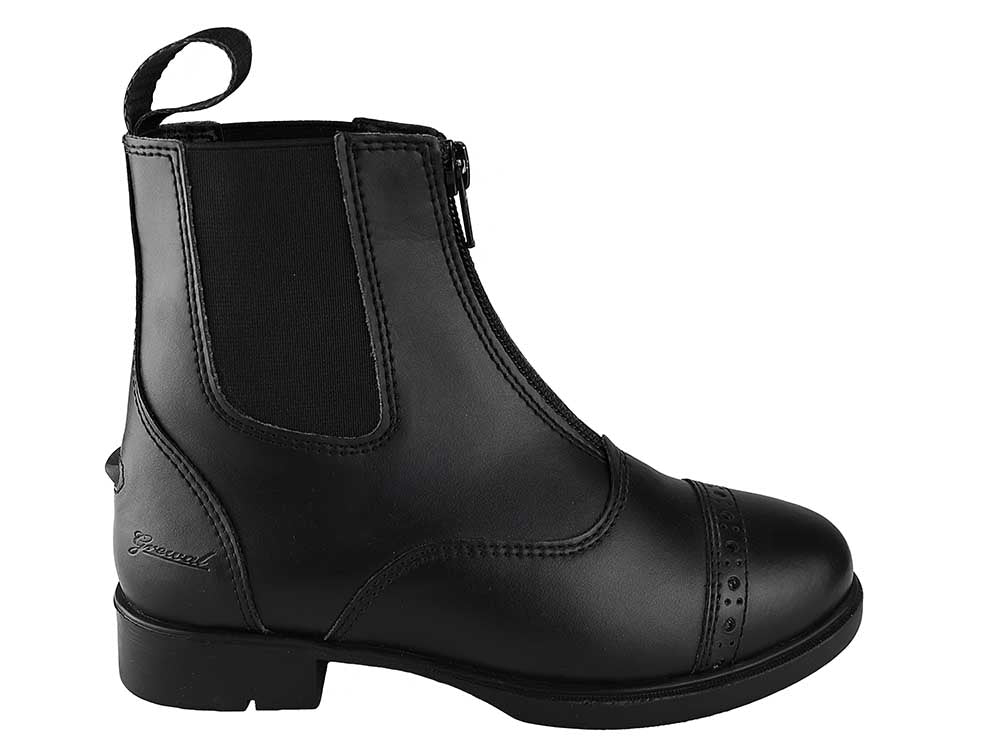 Grewal Equestrian Children's Zip Up Synthetic Paddock Boots - Riders Choice Supply Co