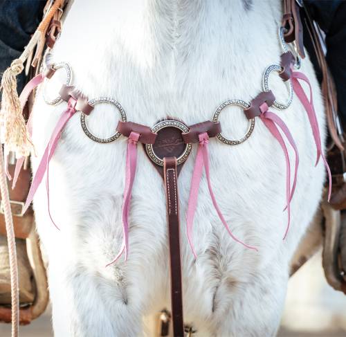 Professional's Choice Pony Ring Tassle Breast Collar - Orchid