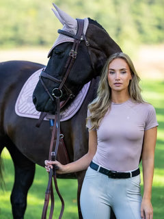Equestrian Stockholm Ear Bonnet Modern Midsummer Blush - Full
