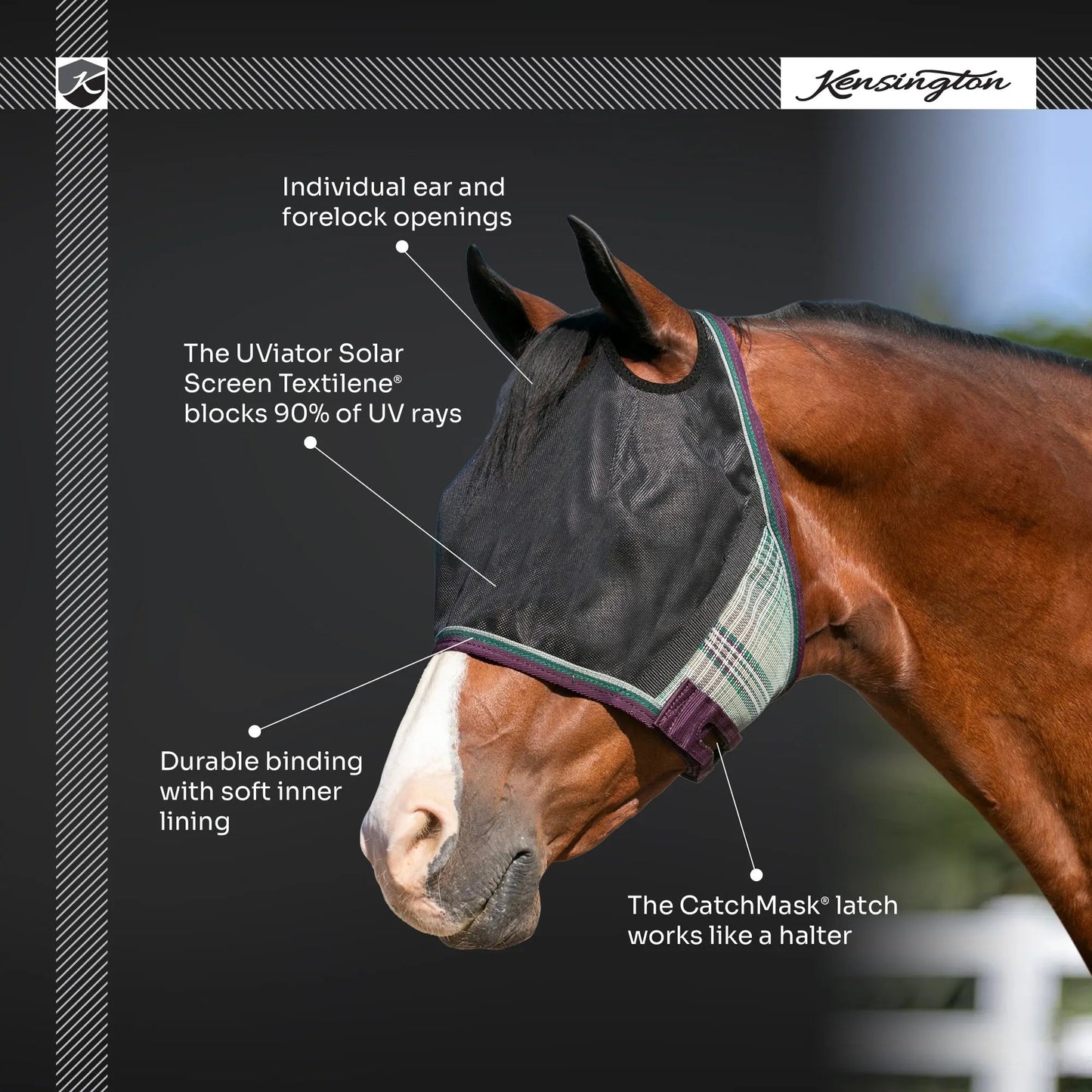 UViator CatchMask Fly Mask with 90% UV Protection - Riders Choice Supply Co