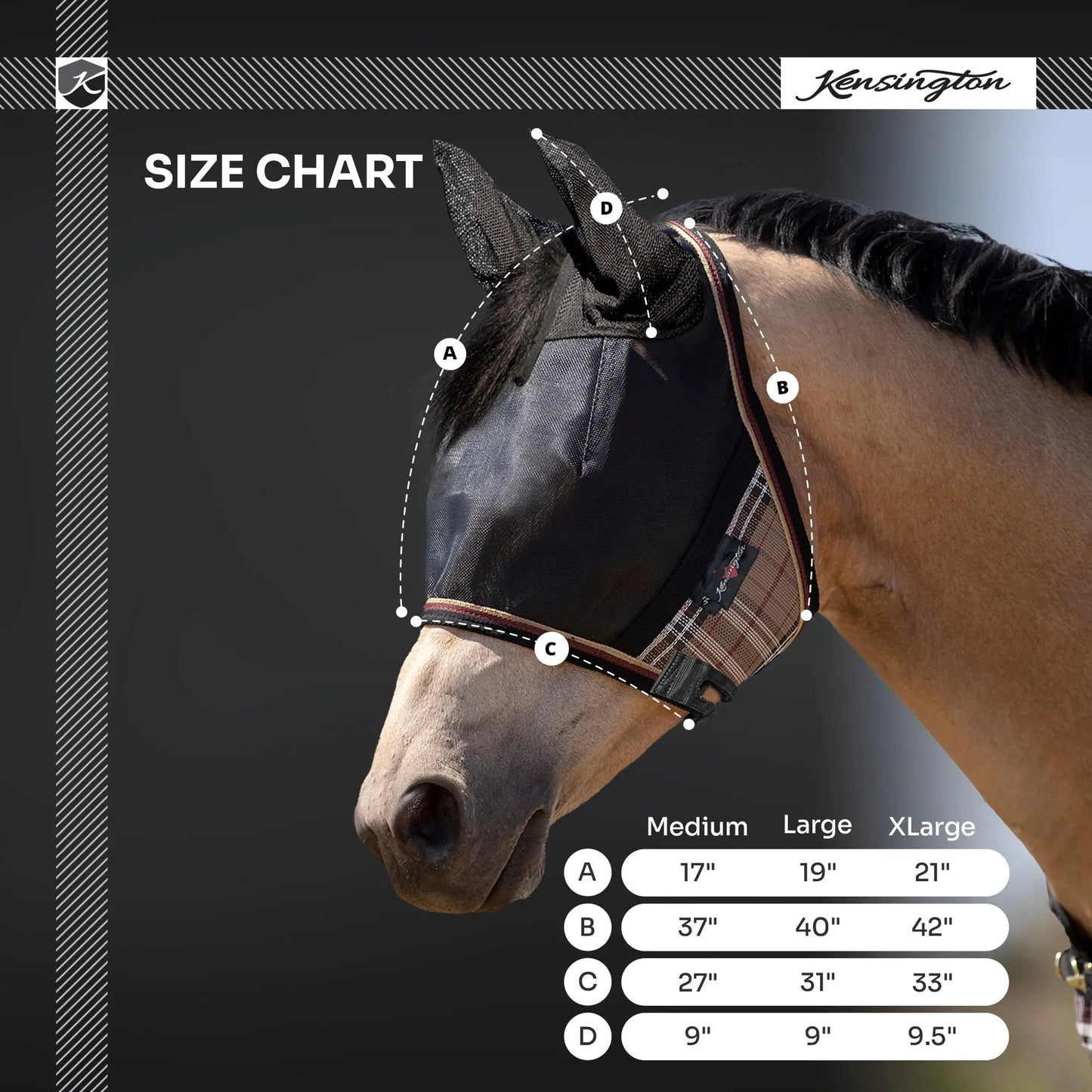 UViator CatchMask Fly Mask with Ears & 90% UV Protection - Riders Choice Supply Co