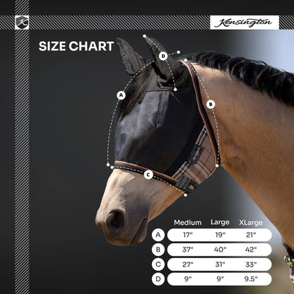 UViator CatchMask Fly Mask with Ears & 90% UV Protection - Riders Choice Supply Co