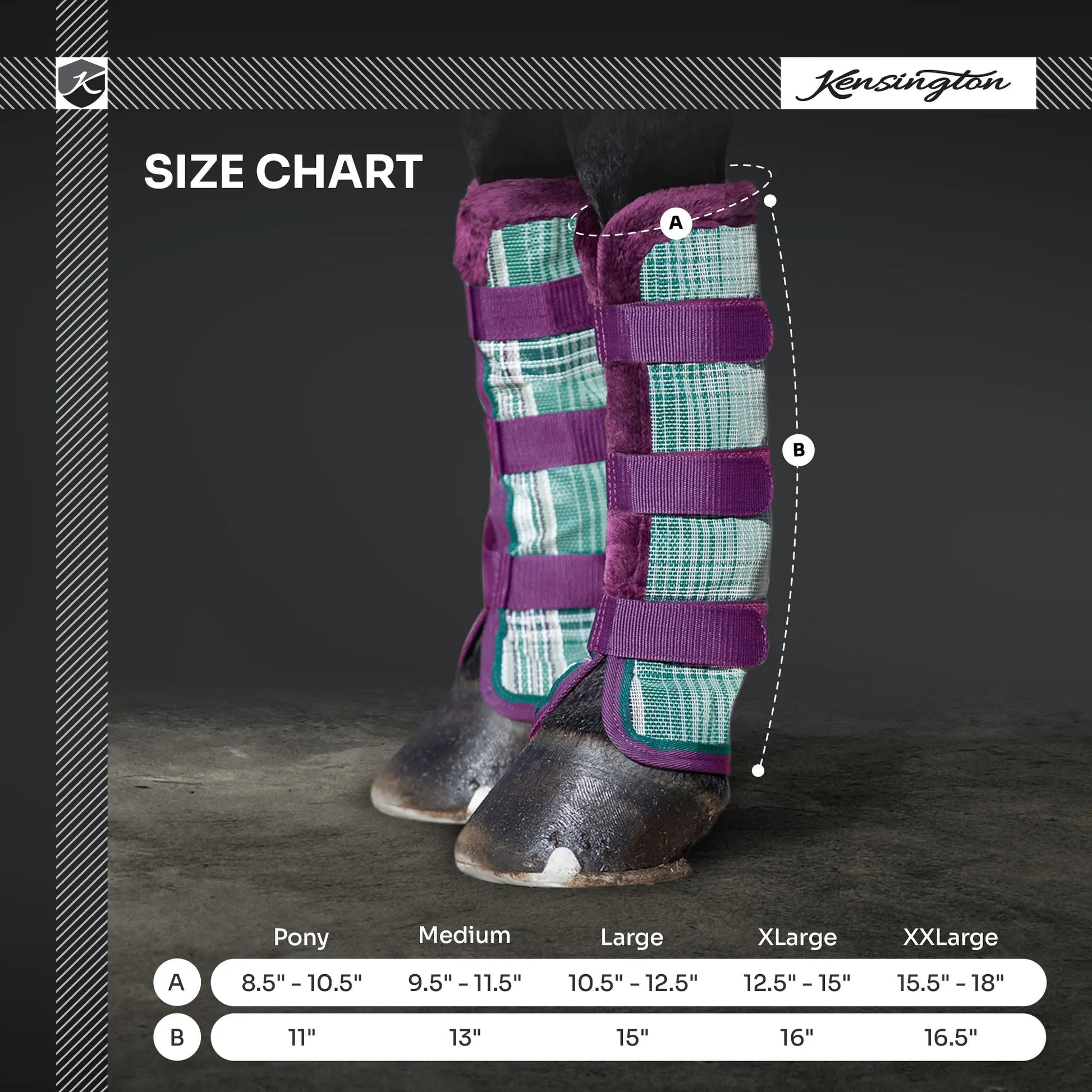 Horse Fly Boots with Fleece Trim - Set of 2 - 73% UV + Fly Protection - Riders Choice Supply Co