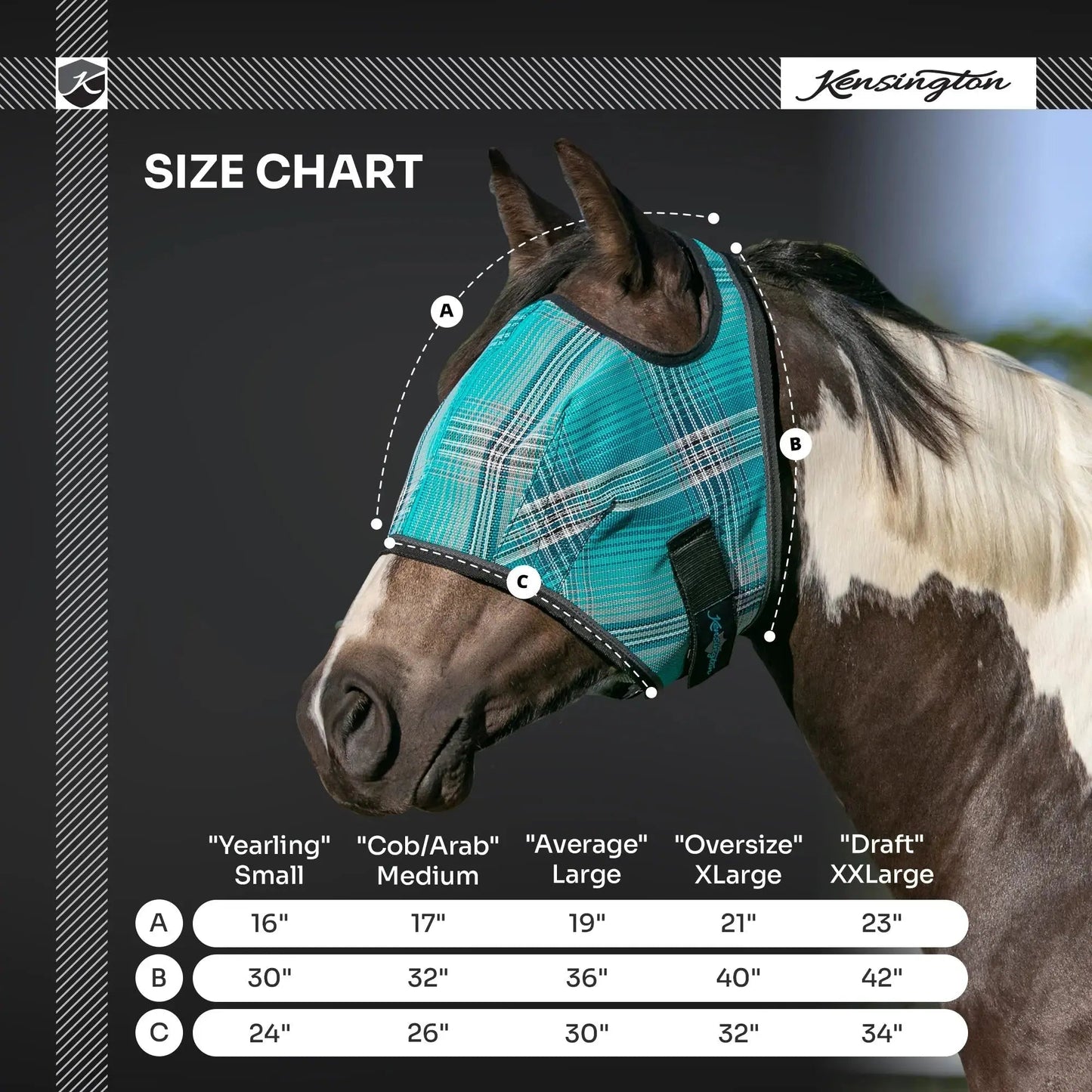 Fly Mask with 73% UV Protection - Open Top Design - Riders Choice Supply Co