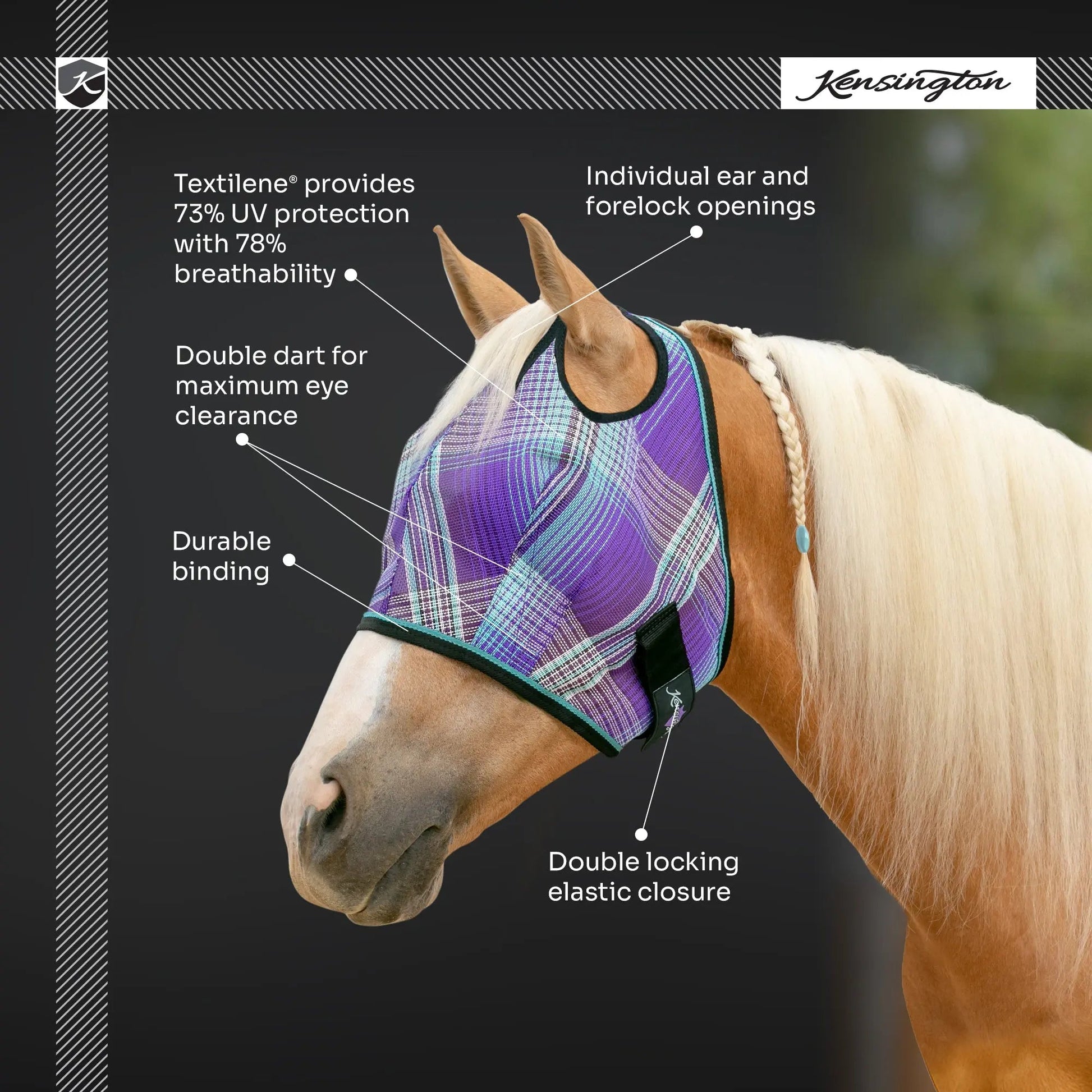 Fly Mask with 73% UV Protection - Riders Choice Supply Co