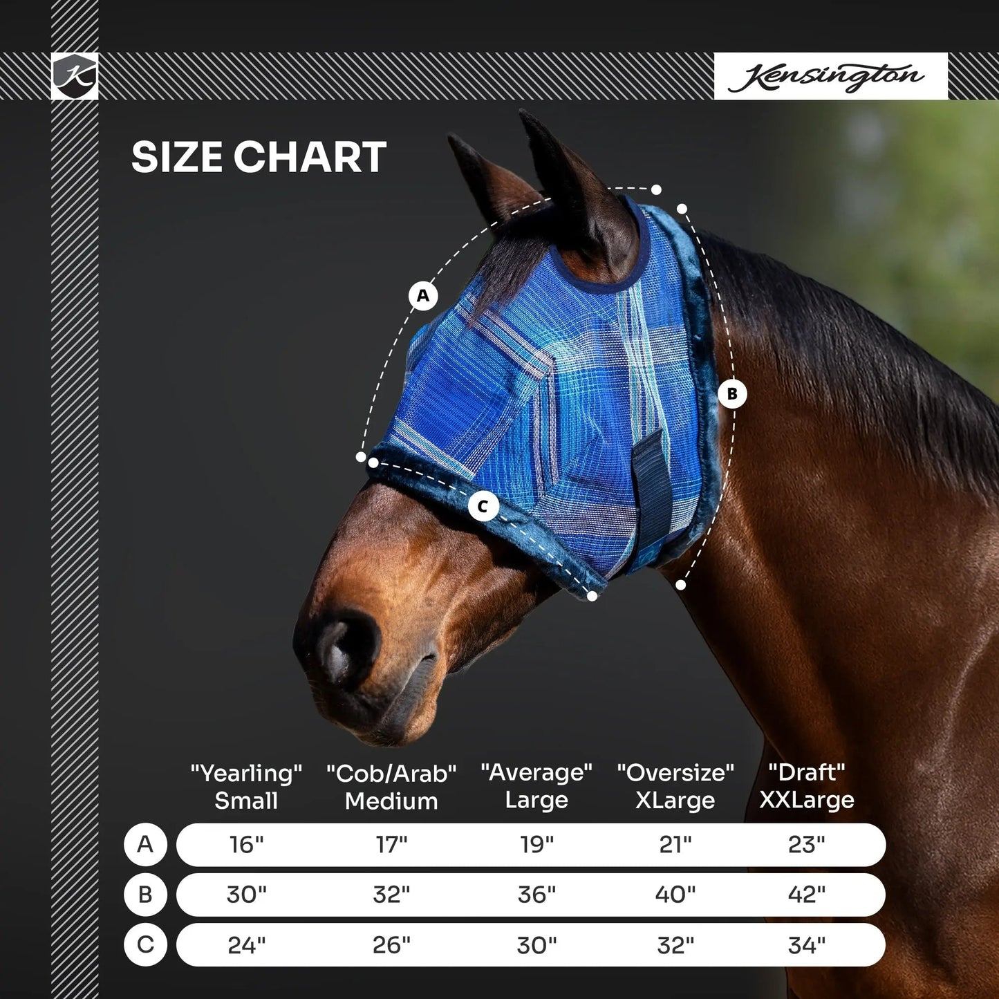 Fly Mask with Fleece Trim & 73% UV Protection - Riders Choice Supply Co