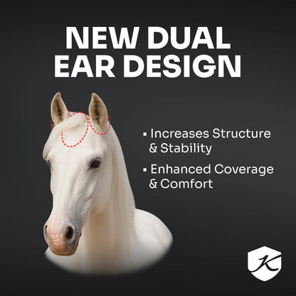 Draft Horse Fly Mask with Fleece Trim & 73% UV Protection - Riders Choice Supply Co