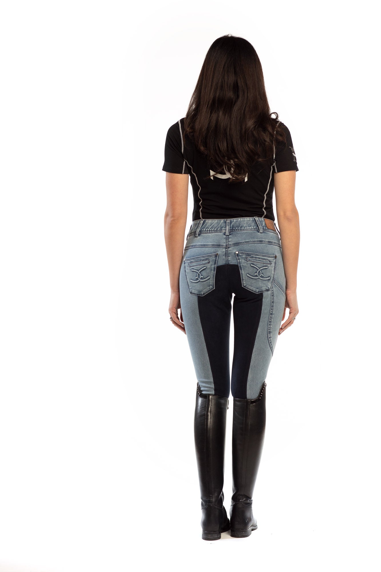 NEW Equestrian Jean - Full Seat with Cell Phone Pocket | 4-way stretch - Faded Blue - Riders Choice Supply Co