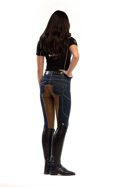 NEW Equestrian Jean - Full Seat with Cell Phone Pocket | 4-way stretch - Vintage Wash - Riders Choice Supply Co