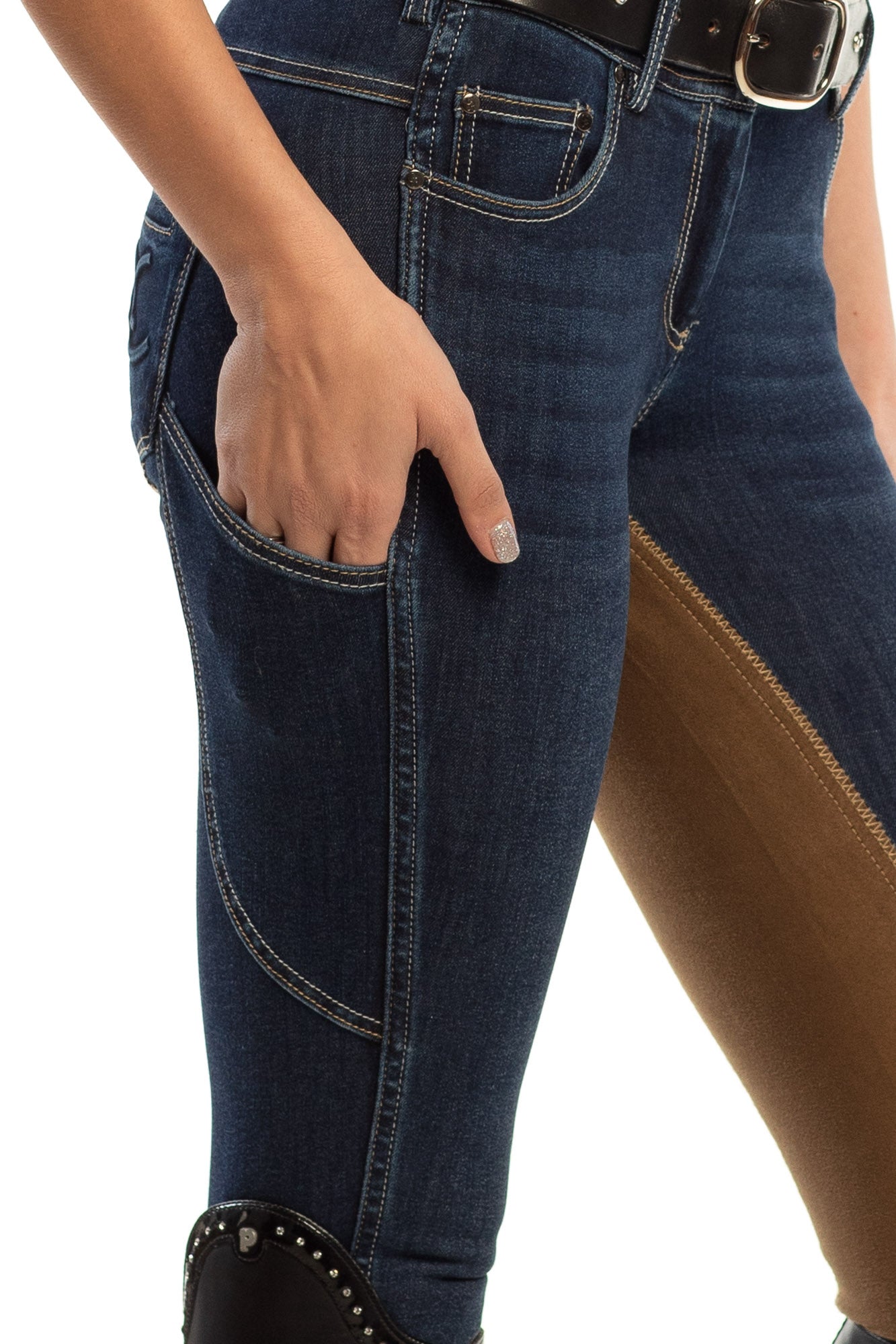 NEW Equestrian Jean - Full Seat with Cell Phone Pocket | 4-way stretch - Vintage Wash - Riders Choice Supply Co