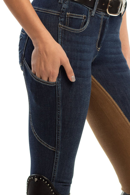 NEW Equestrian Jean - Full Seat with Cell Phone Pocket | 4-way stretch - Vintage Wash - Riders Choice Supply Co