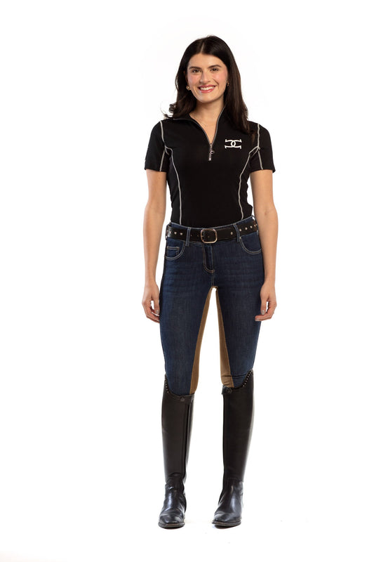 NEW Equestrian Jean - Full Seat with Cell Phone Pocket | 4-way stretch - Vintage Wash - Riders Choice Supply Co