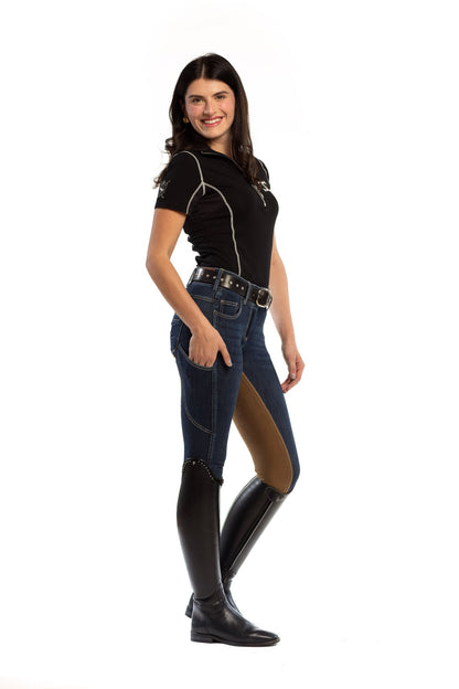 NEW Equestrian Jean - Full Seat with Cell Phone Pocket | 4-way stretch - Vintage Wash - Riders Choice Supply Co