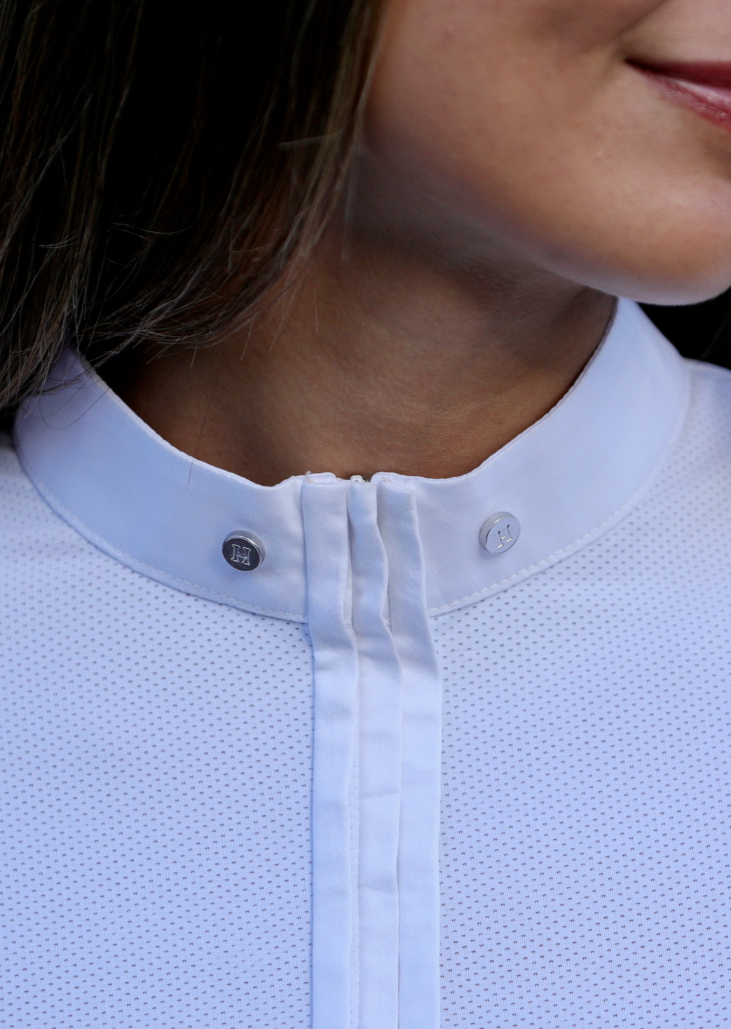 Paola - Womens Competion Shirt in White Long Sleeve - Riders Choice Supply Co