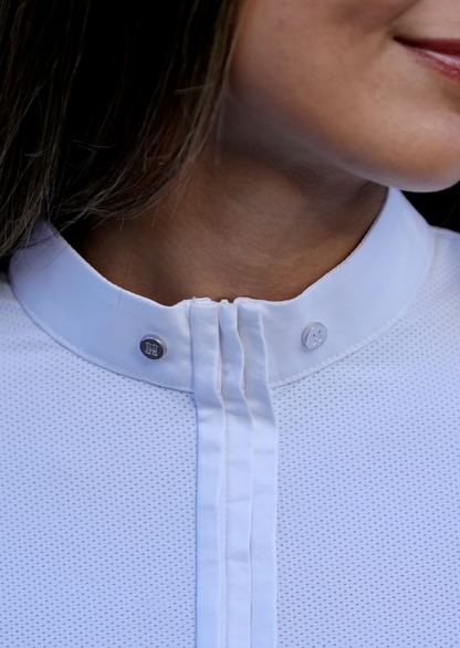 Paola - Womens Competion Shirt in White Long Sleeve - Riders Choice Supply Co