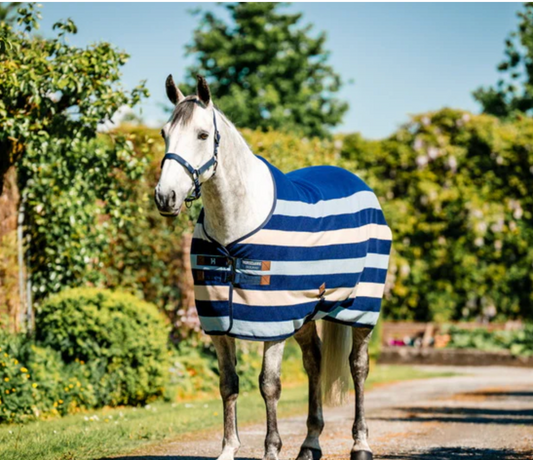 Horseware Newmarket Fleece Cooler Witney Navy 66" - Riders Choice Supply Co