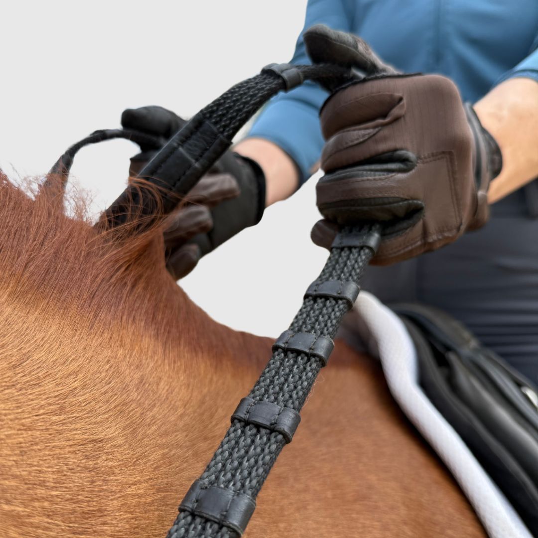 Sure Grip Rubber Rein with 1" Hand Stop - Riders Choice Supply Co