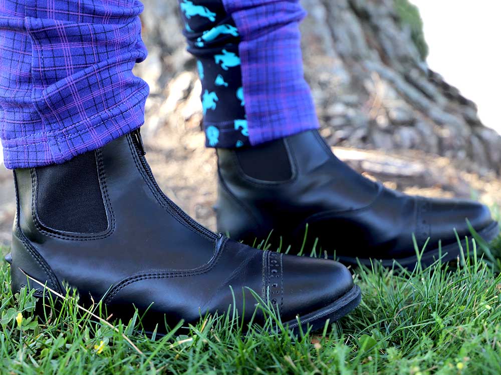 Grewal Equestrian Children's Zip Up Synthetic Paddock Boots - Riders Choice Supply Co
