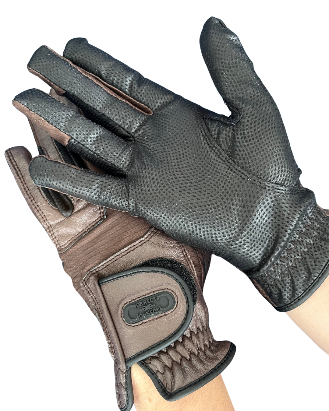 Tackified Copper Tech™️ Leather Premium Riding Glove in Brown - Riders Choice Supply Co