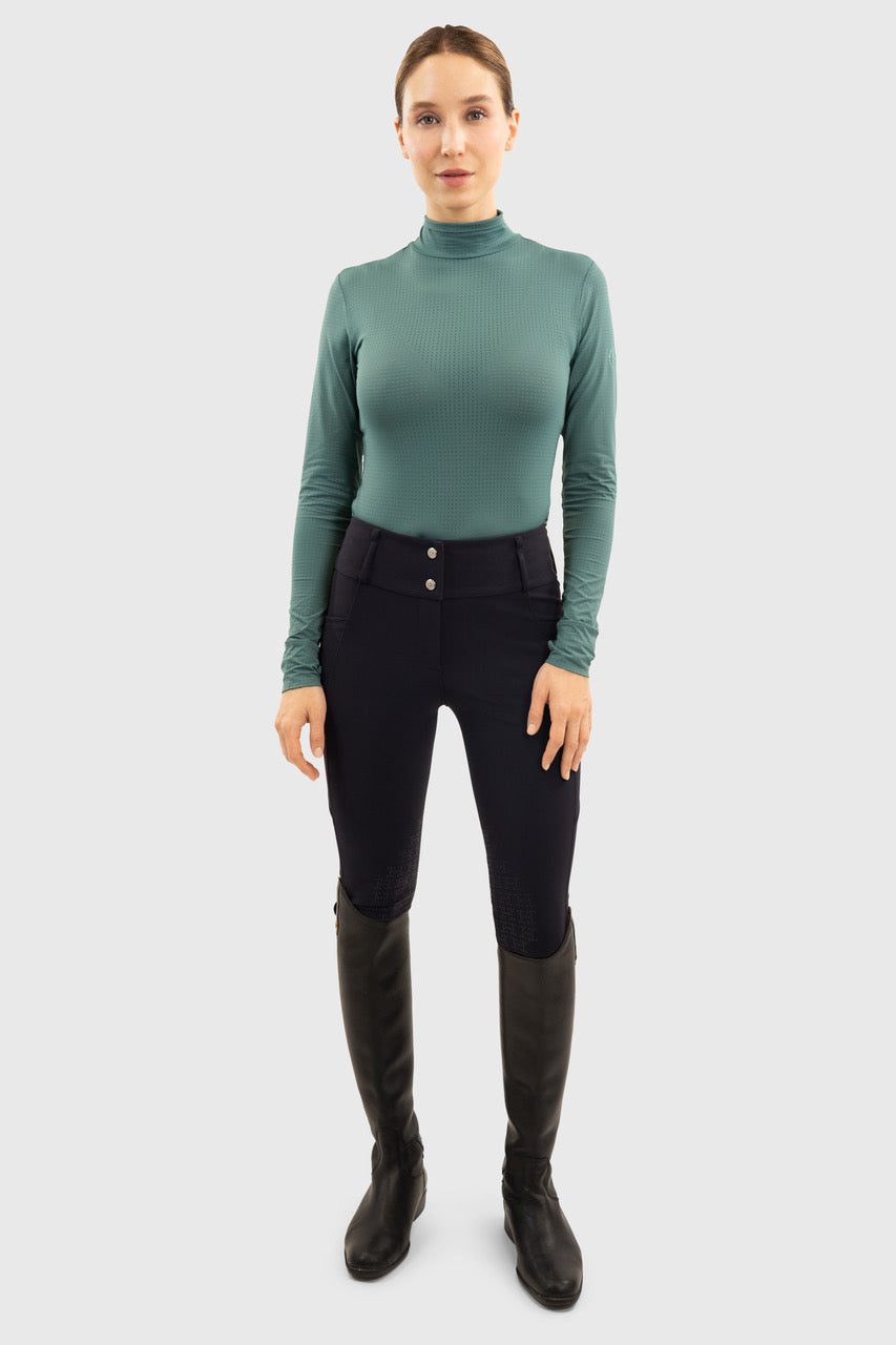 Venti Womens Mock Neck Perforated Long Sleeve Technical Shirt - Riders Choice Supply Co