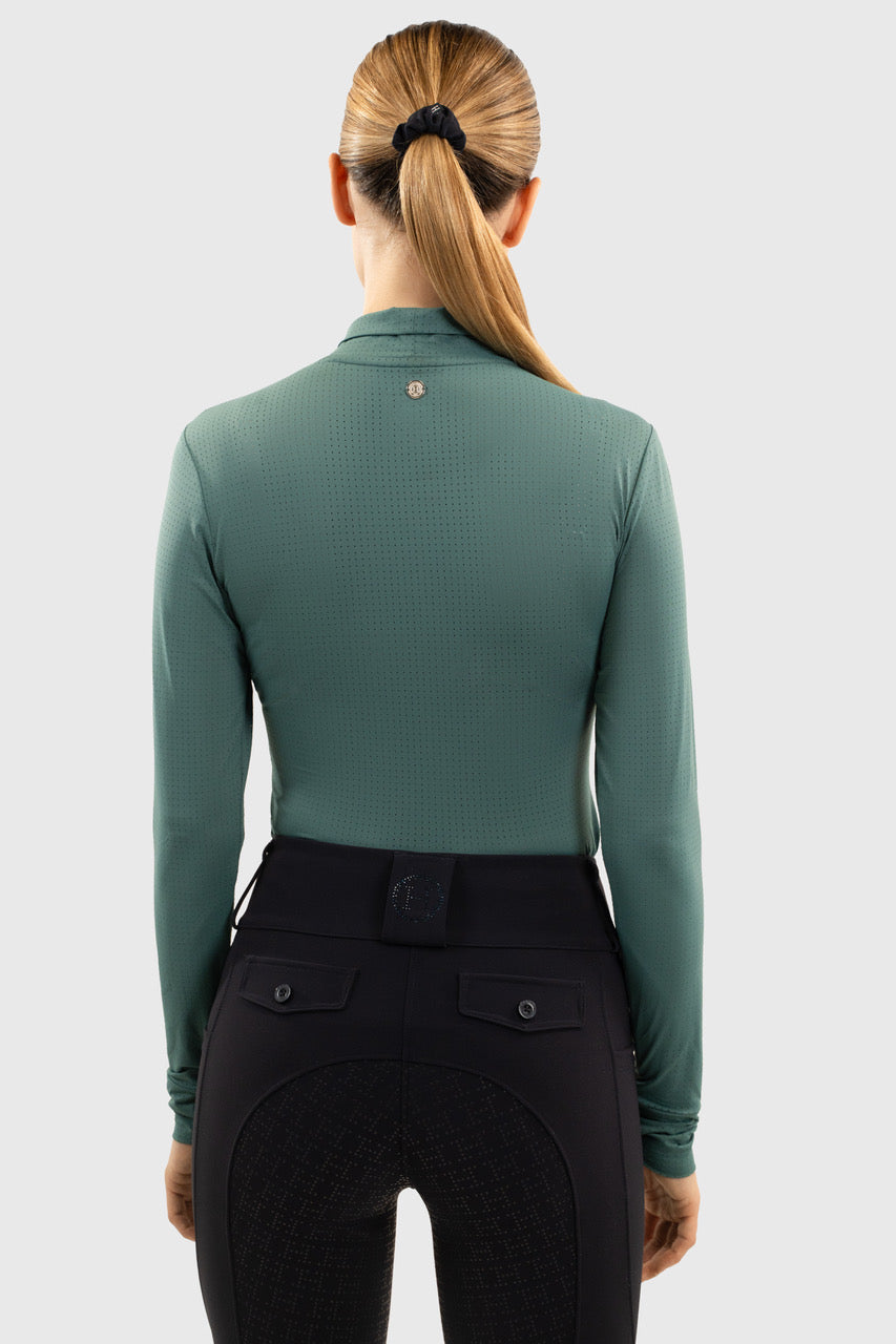 Venti Womens Mock Neck Perforated Long Sleeve Technical Shirt - Riders Choice Supply Co