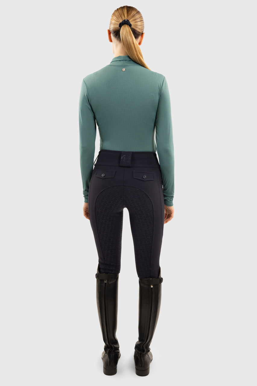 Venti Womens Mock Neck Perforated Long Sleeve Technical Shirt - Riders Choice Supply Co