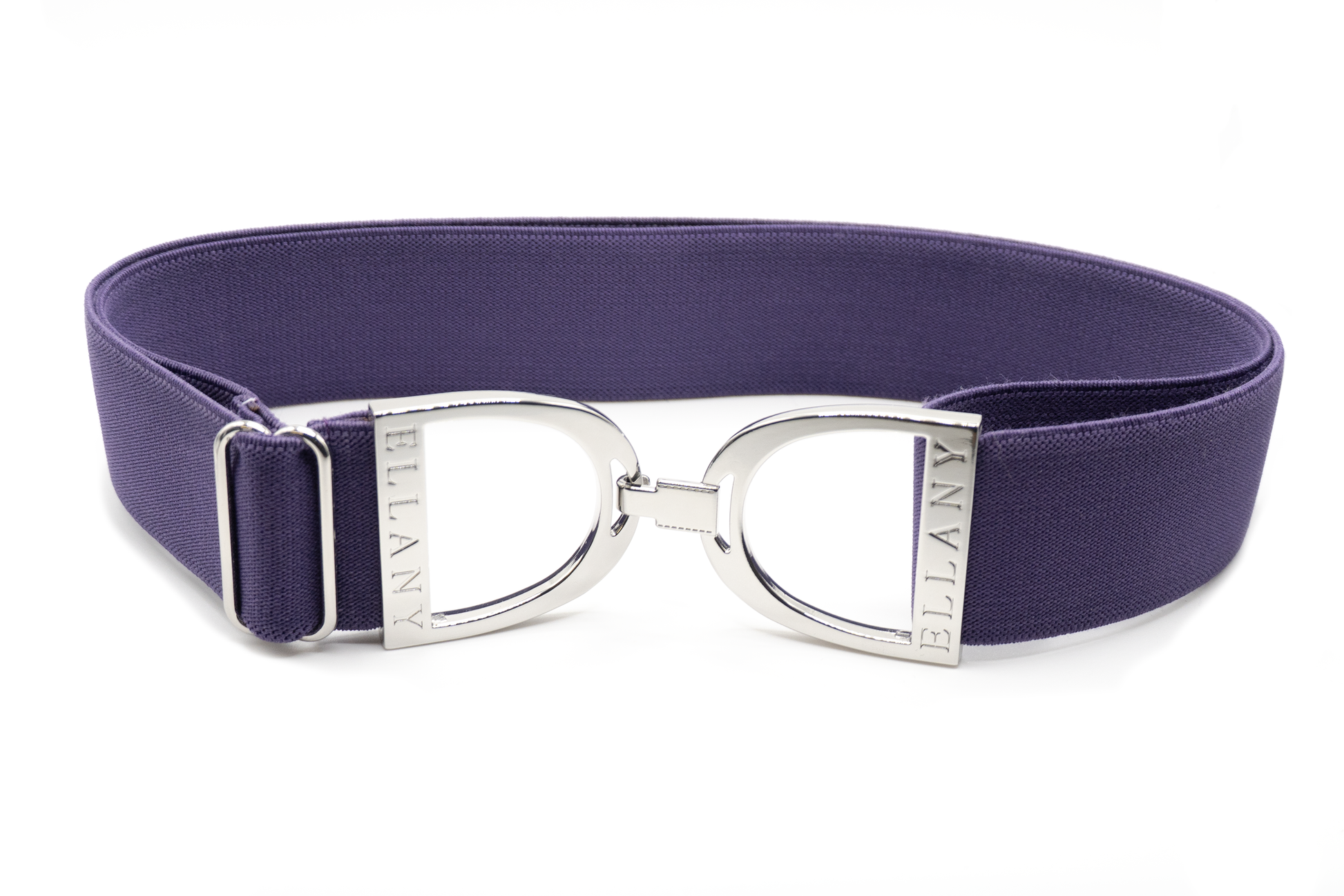 Amethyst - 1.5" Silver Stirrup Elastic Belt - Riders Choice Supply Co