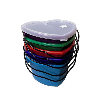 Red Heart Shaped 6 Quart Pail