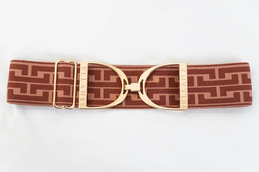 Rose Fallon - 2" Gold Stirrup Elastic Belt - Riders Choice Supply Co