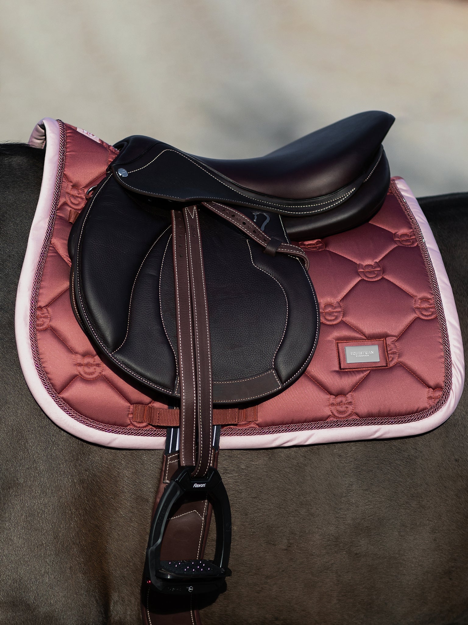 Equestrian Stockholm Jump Saddle Pad - Amber Rose - Riders Choice Supply Co