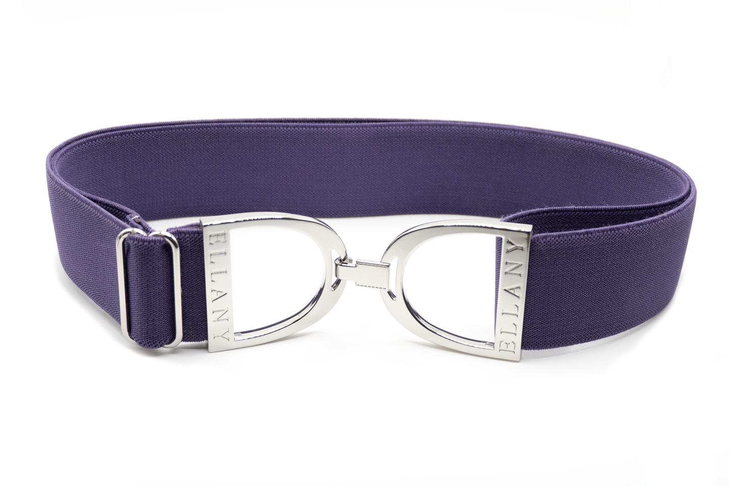 Amethyst - 1.5" Silver Stirrup Elastic Belt