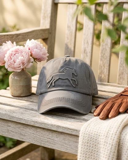 Vintage Horse Hat (Gray)