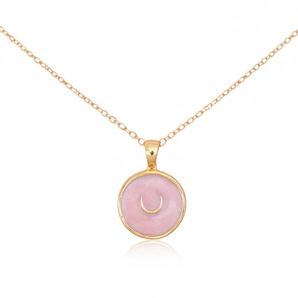 Precious Pink Horseshoe Necklace