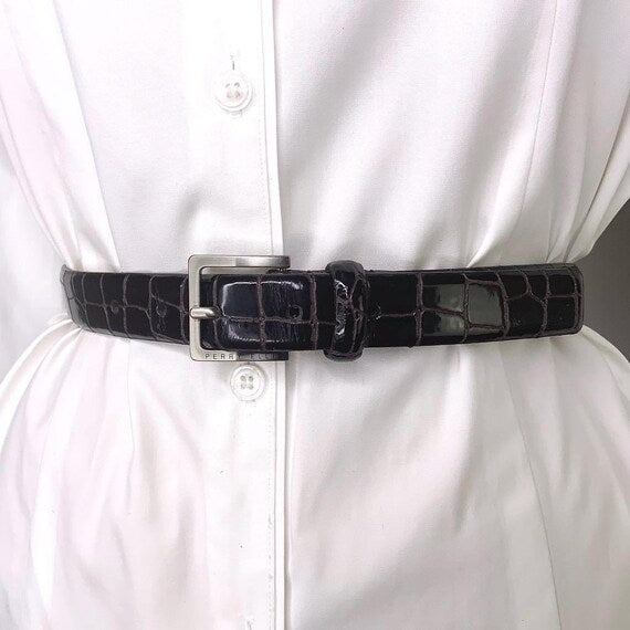 Perri's Leather Black Belt, Large