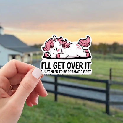 MyFancyPony Equestrian Horse Sticker -Waterproof- Get Over It