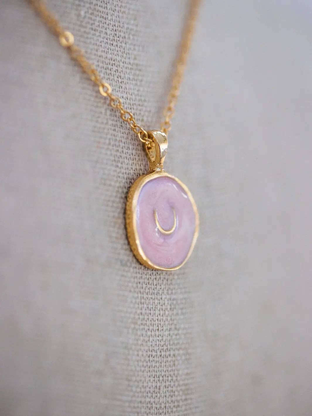 Precious Pink Horseshoe Necklace