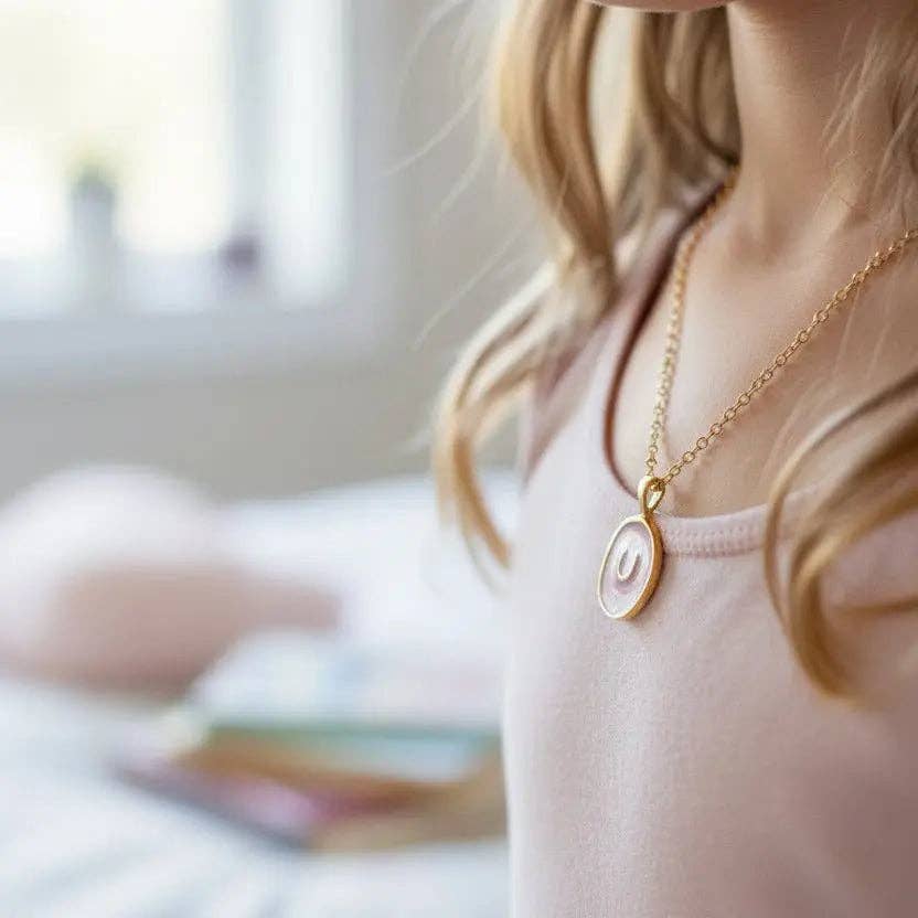 Precious Pink Horseshoe Necklace