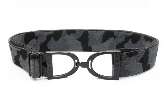 Black Camo - 1.5" Black Stirrup Elastic Belt