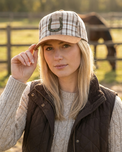 Bridlewood Plaid Horseshoe Hat