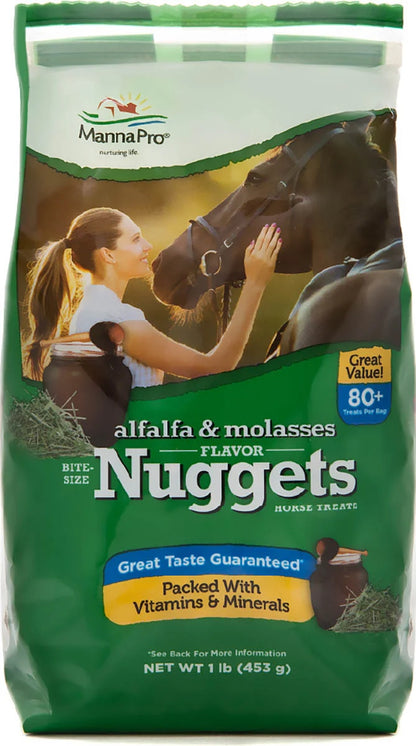 Manna Pro View product BITE-SIZE NUGGETS HORSE TREATS  1 lb.