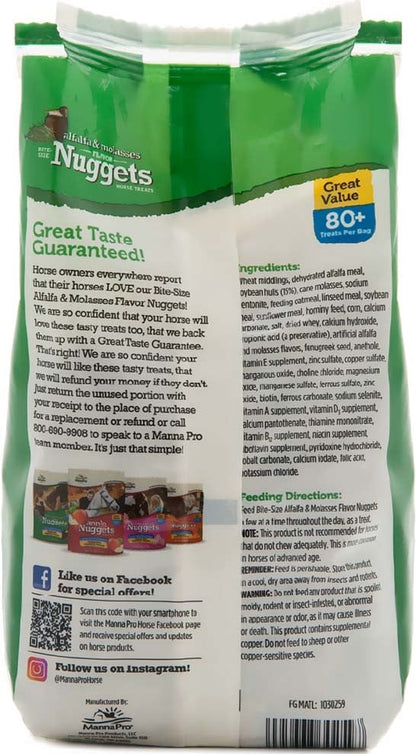 Manna Pro View product BITE-SIZE NUGGETS HORSE TREATS  1 lb.
